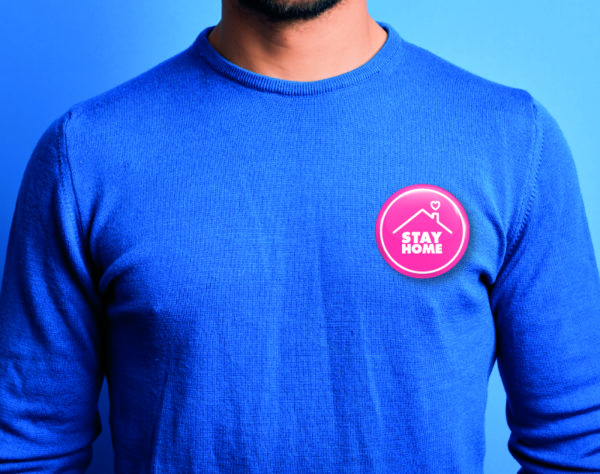 badge avec broche personnalisé