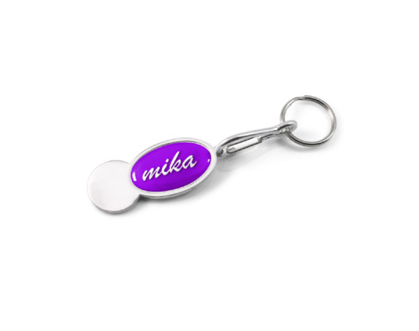 porte clé jeton caddie personnalisable